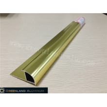 Aluminium Radius Tile Trim in Anodised Karat Gold Color